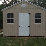 12x12 Gable with single entry door and 2 windows